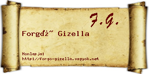 Forgó Gizella névjegykártya