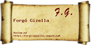 Forgó Gizella névjegykártya