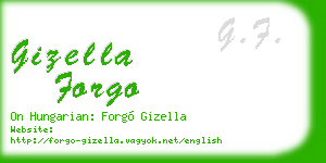 gizella forgo business card